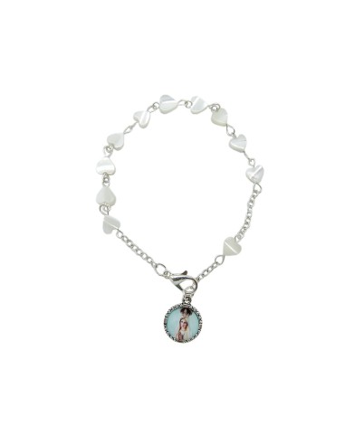 Brazalete Nacar 6mm Grano Corazon