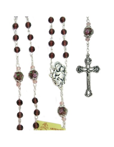 Rosario Cristal Tallado 6Mm Reflejos...