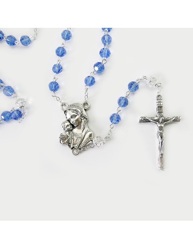 Rosario Cristal Trasparente Oval 8x6mm