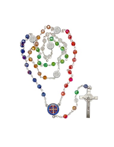 Rosario Cristal Tallado 6Mm Agua...