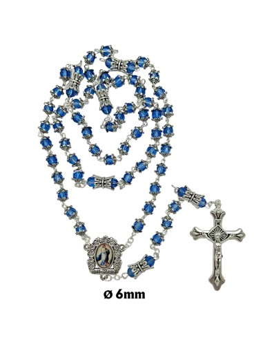 Rosario Cristal Tallado 6Mm Colores...