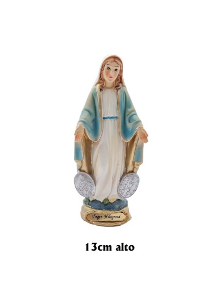 Virgen Milagrosa Res 13Cm Pj14 Base Redonda Dorada Con Nombre