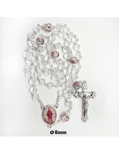 Rosario Cristal Tallado 8x6mm...