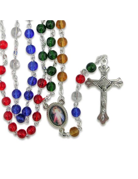 Rosario Cristal Liso 6Mm Misionero