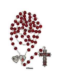 Rosario Cristal Liso 8mm...