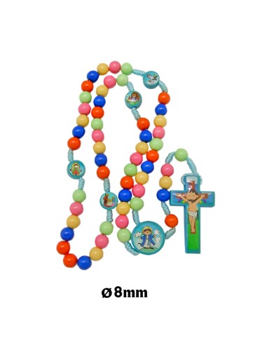 Rosario Madera Infantil Multicolor...