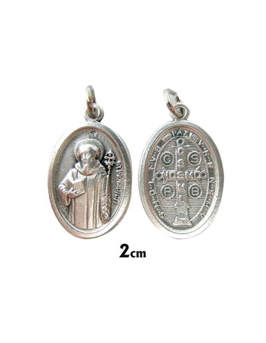 Medalla Metal San Benito Oval 22mm