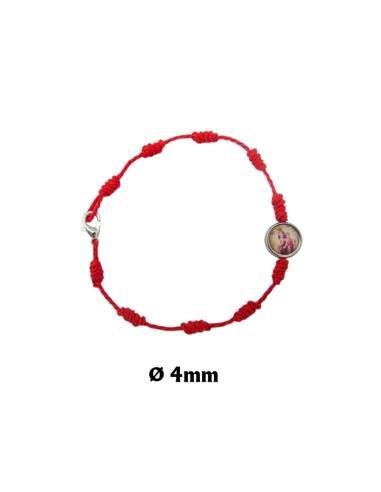 Brazalete Del Peregrino Rojo Cuerda Para Imagen Personalizable