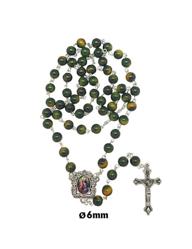 Rosario Cristal Liso 6Mm Multicolor...