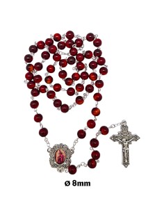 Rosario Cristal Liso 8Mm...