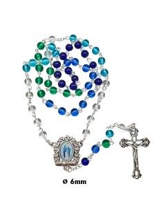 Rosario Cristal Liso 6Mm...