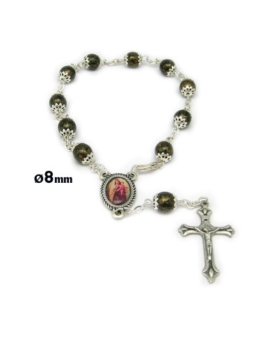 Rosario Decena Cristal 8Mm Copeta...