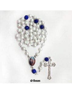 Rosario Cristal perla 8Mm...