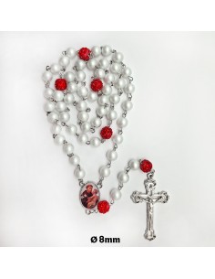 Rosario Cristal perla 8Mm...