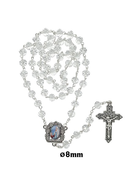 Rosario Cristal Trasparente Oval 8X6mm