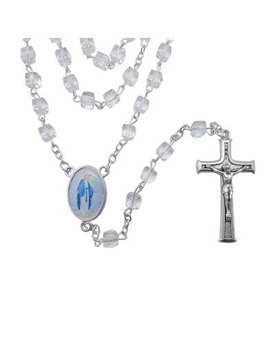 Rosario Cristal Forma Cubo 6X6mm...