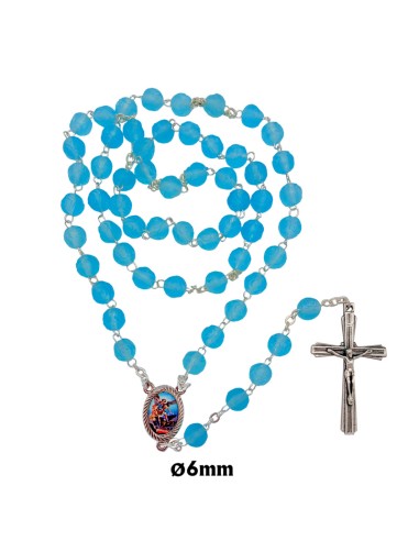 Rosario Goma Perfumada 6mm Azul Celeste