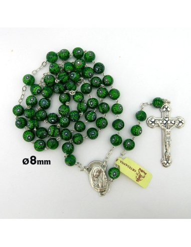 Rosario Cristal Murano 8Mm Flores...
