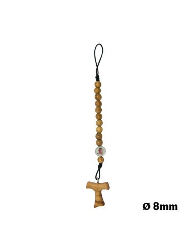 Decena Para Coche Madera Olivo Bola 8...