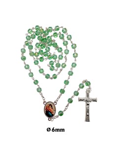 Rosario Cristal 6Mm Verde...