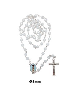 Rosario Cristal 6Mm Blanco...