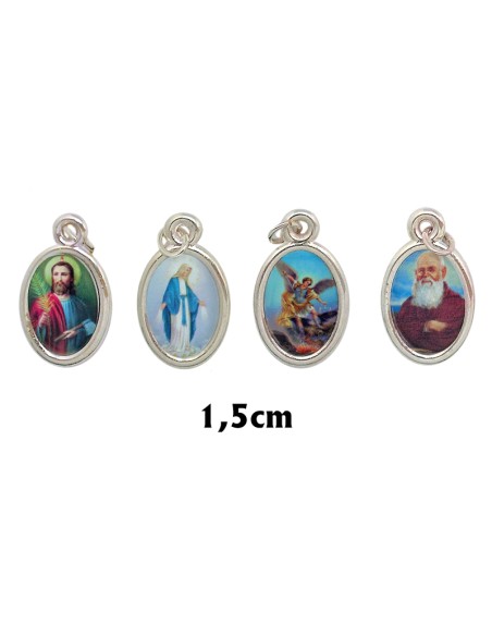 Medalla Foto Oval Niquelada 15mm N902