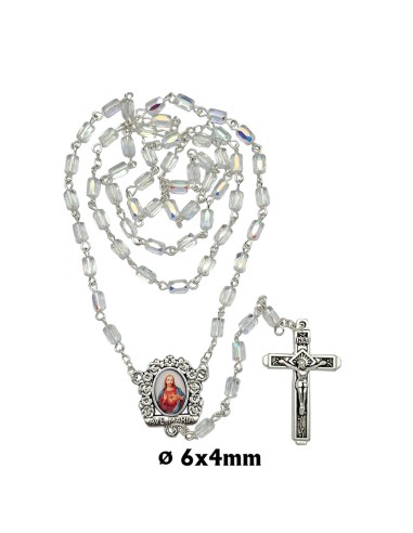 Rosario Cristal Tallado 6X4mm...