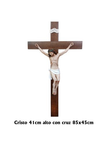 Crucifijo Madera Con Cristo 41Cm En...