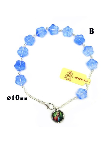 Brazalete Flor Cristal 10Mm Fin