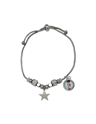Pulsera Acero Estrella Ajustable