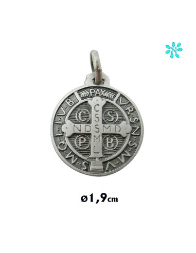Medalla Plata 18mm San Benito