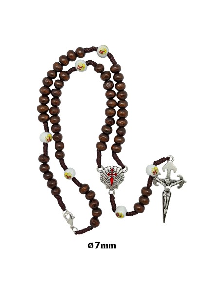 Rosario Madera Tipo Olivo 7Mm Paters Milagrosa Para Personalizar