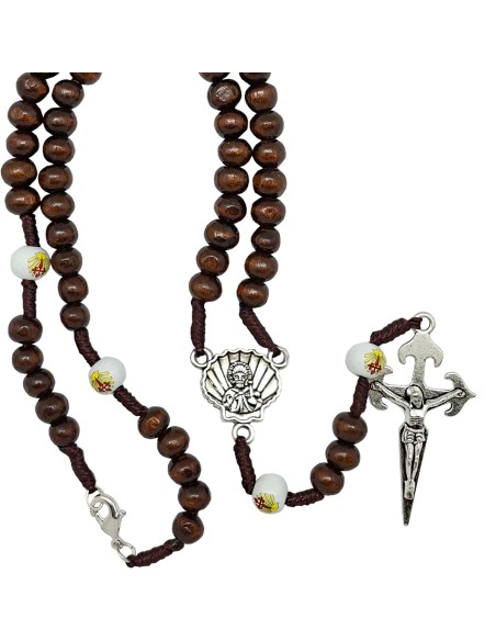 Rosario Madera Tipo Olivo 7Mm Paters Milagrosa Para Personalizar