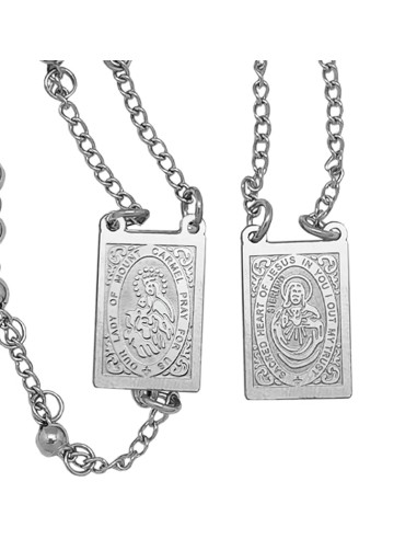 Rosario Acero escapulario 4mm con...