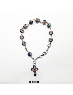 Brazalete Flores 8Mm Azul...
