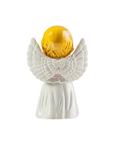Angel Bautismo Rosa 9cm Infantil