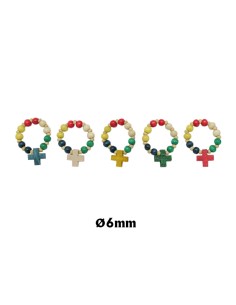 Decena Madera Roja 8X6mm...