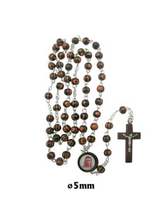 Pulsera Cordon Negro Madera...