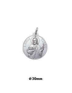 Medalla Plata 30mm San Judas