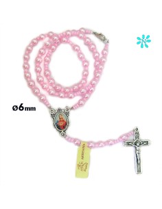 Rosario Plastico 6Mm Rosa...