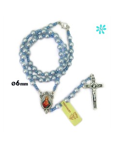Rosario Plastico 6Mm Azul...
