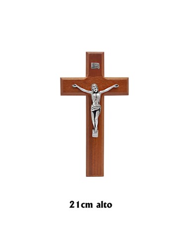 Cruz Madera Ancha Con Pax Grabada 23x17mm Con Cordon
