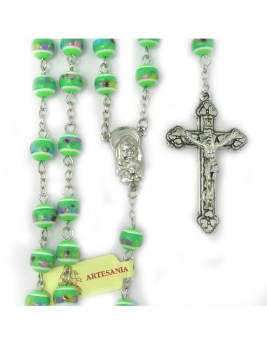 Rosario Plastico Redondo Verde 8Mm...