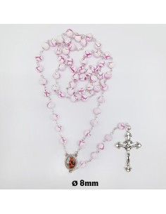 Rosario Plastico Liso Rosa...