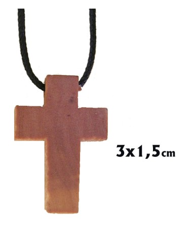 Cruz Madera Olivo 7x4. 5cm Canto Liso