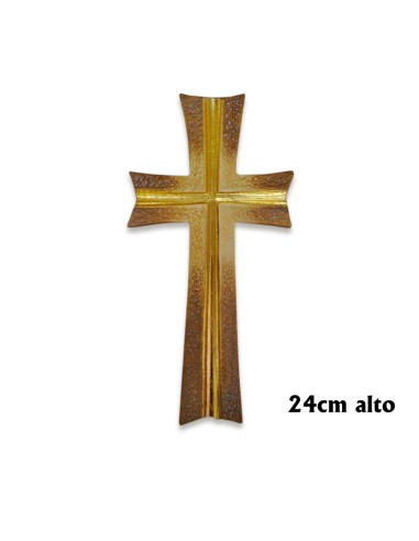 Crucifijo Madera Tallada La Esperanza 24cm Cruz Interna Bicolor