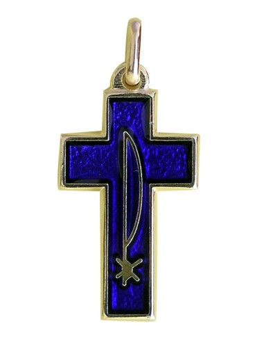 Cruz San Benito Esmalte 5. 5cm Mediana