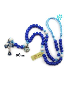 Rosario Plastico 8Mm Azul...