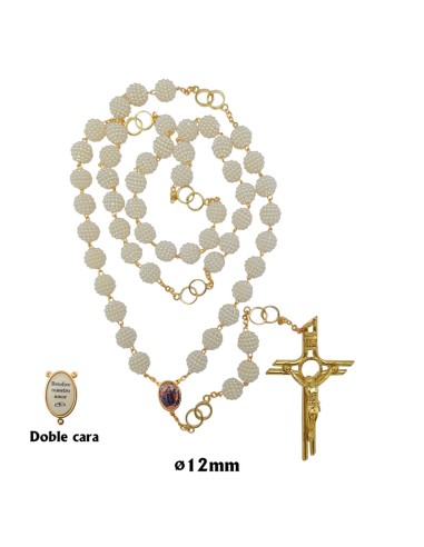 Rosario Nacar 10Mm Liso Con Cruz Y...