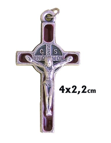Cruz San Benito Esmalte 4cm Pequezzzzza